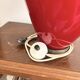 Large Bottle Lamp Opaline Glass Red Mid Century Vintage 80cm