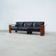 Rare rosewood 3-seater sofa by Afra e Tobia Scarpa for Maxalto