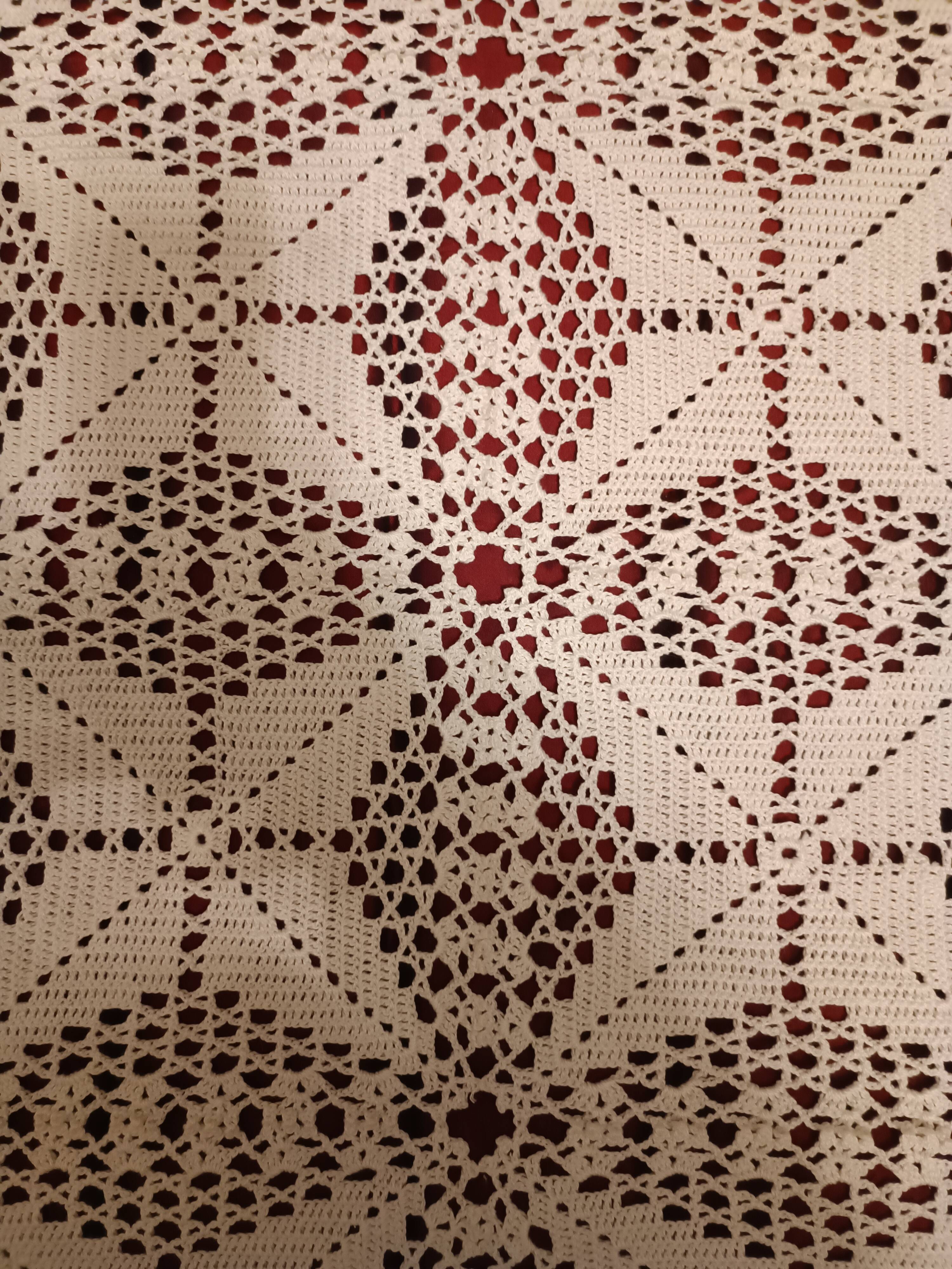 Handmade cotton crochet bedspread