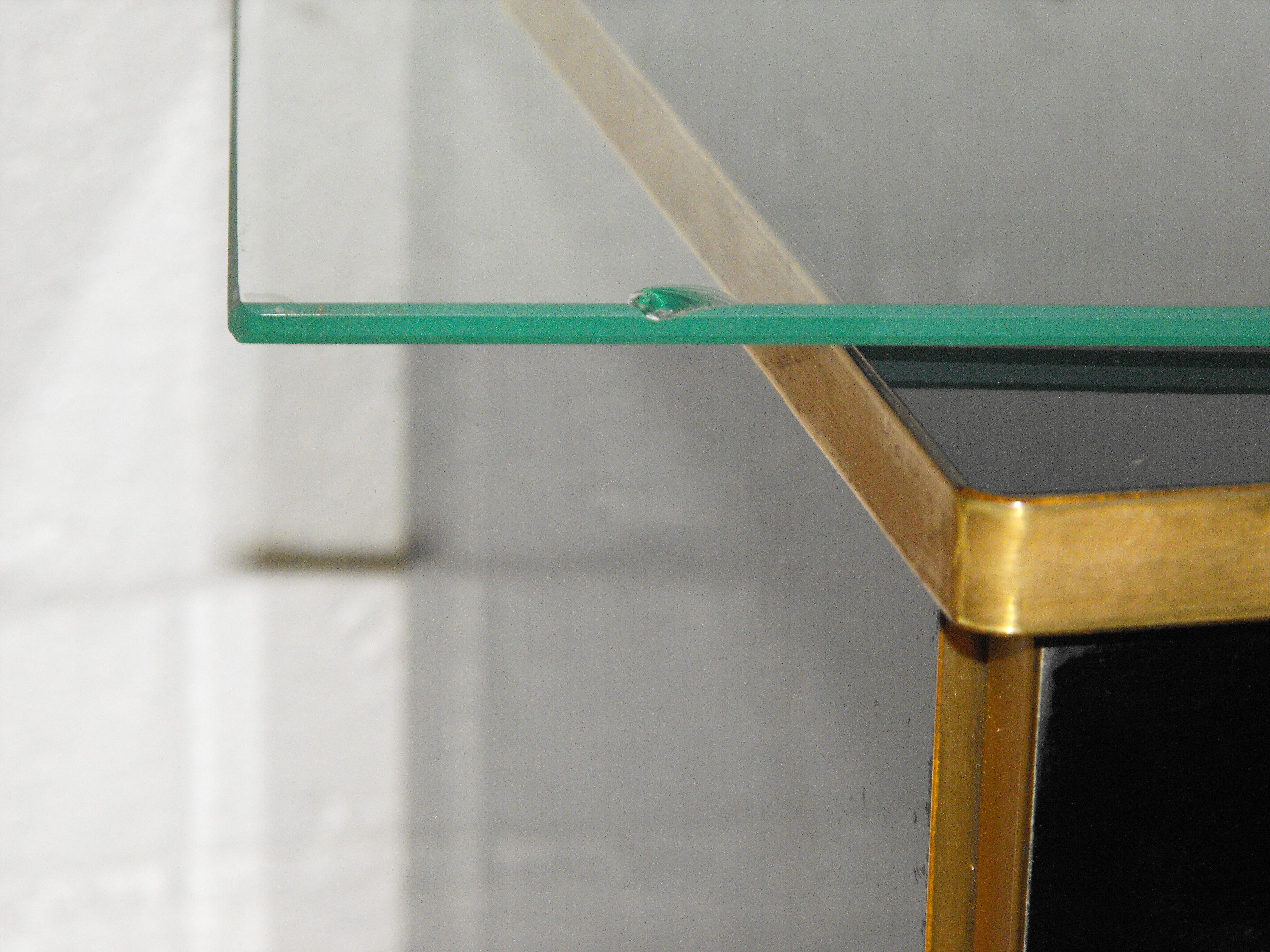 70s lacquered black and gold hairdresser