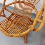 Pair of vintage rattan armchairs from the 60s