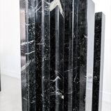 Glass & Black Marble Dining Table by Carlo Scarpa for Cattelan 1970's