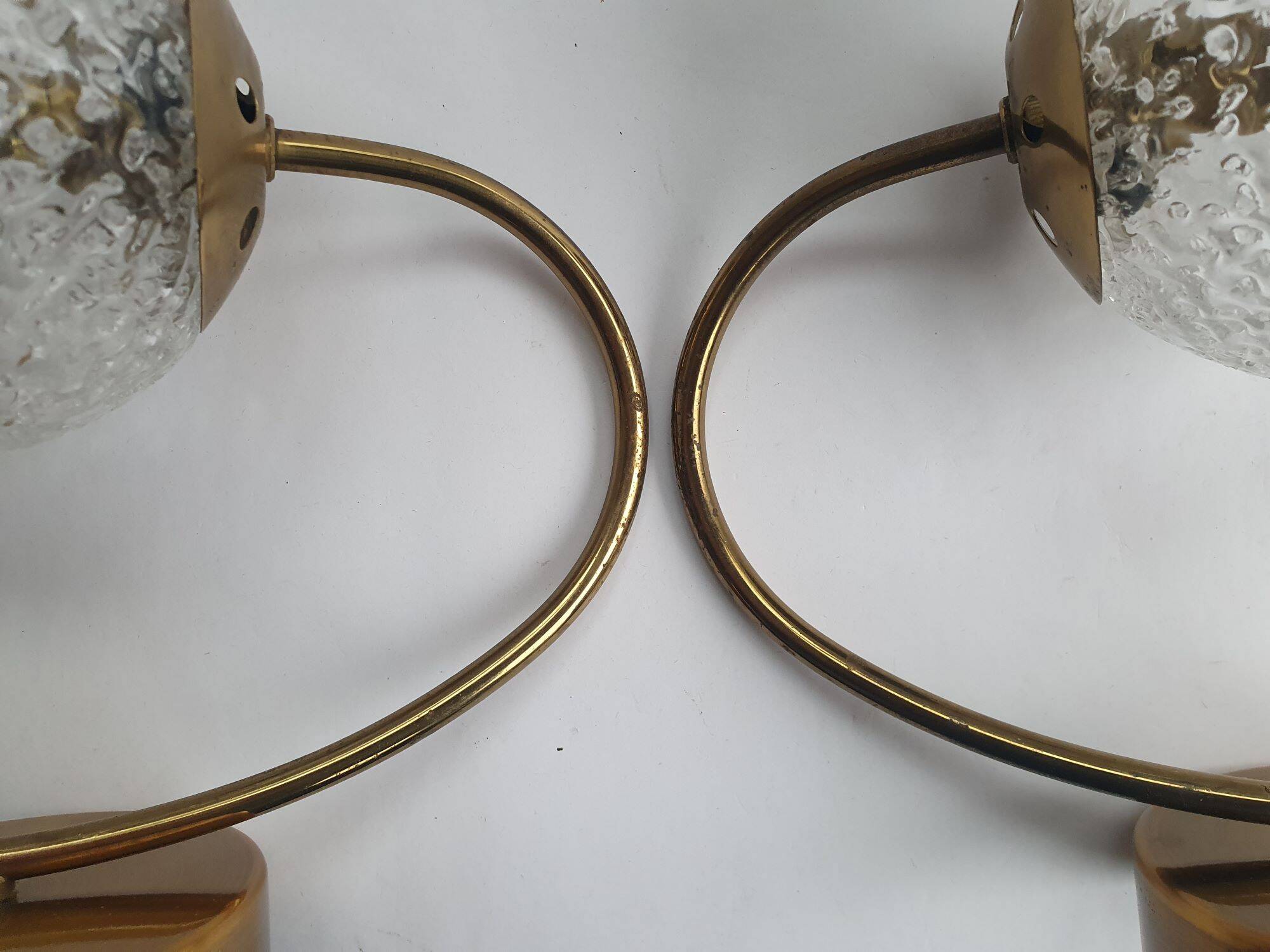 Pair of vintage gold wall sconces, France
