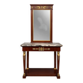Ensemble console et miroir de style Empire.
