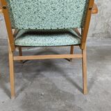 Fauteuil pied compas scandinave