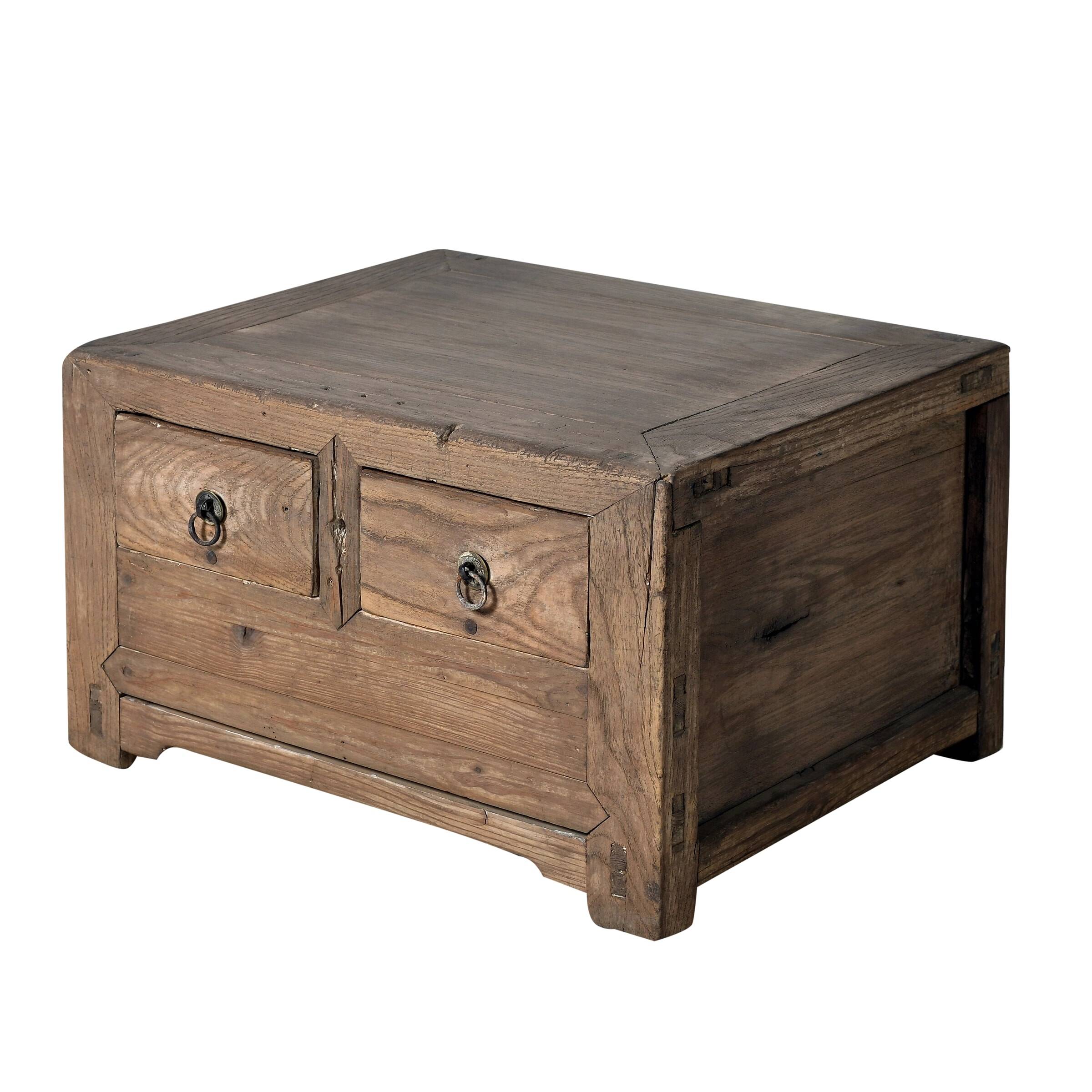 Haibei - Chinese bedside table in ancient elm no. 2