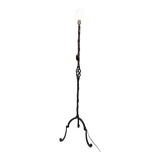 Vintage 1960s openwork wrought iron floor lamp