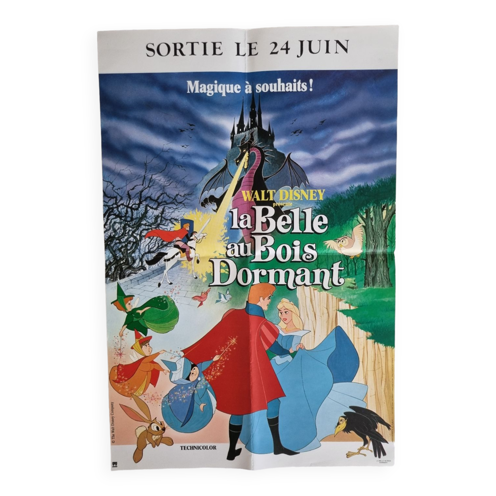 La Belle au Bois Dormant (Sleeping Beauty) Affiche de cinéma originale 1959 Selency