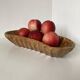 Belle coupe à fruits ou vide-poches vintage en bois massif sculpté