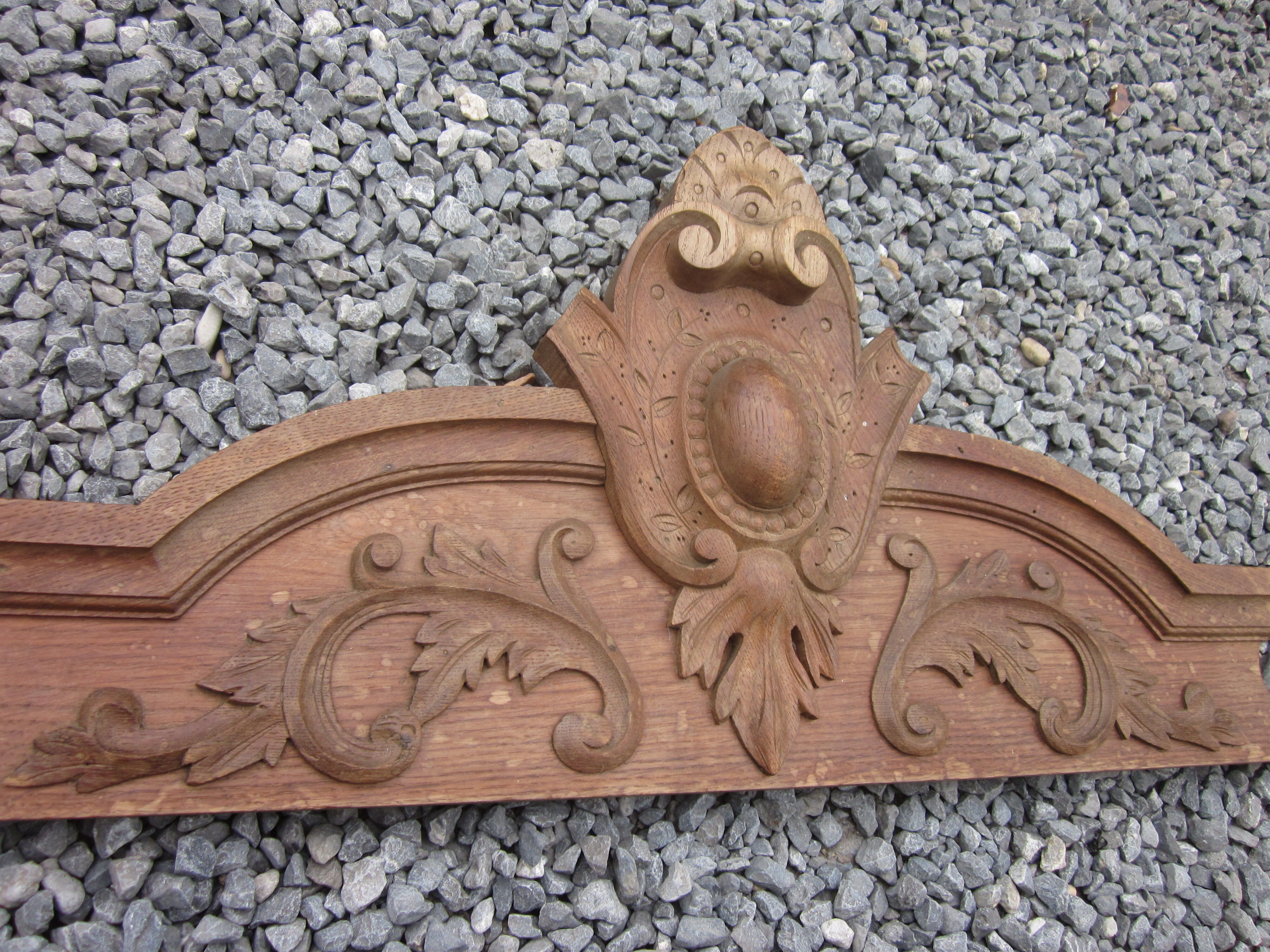 Old pediment in oak