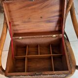 Old wicker trunk