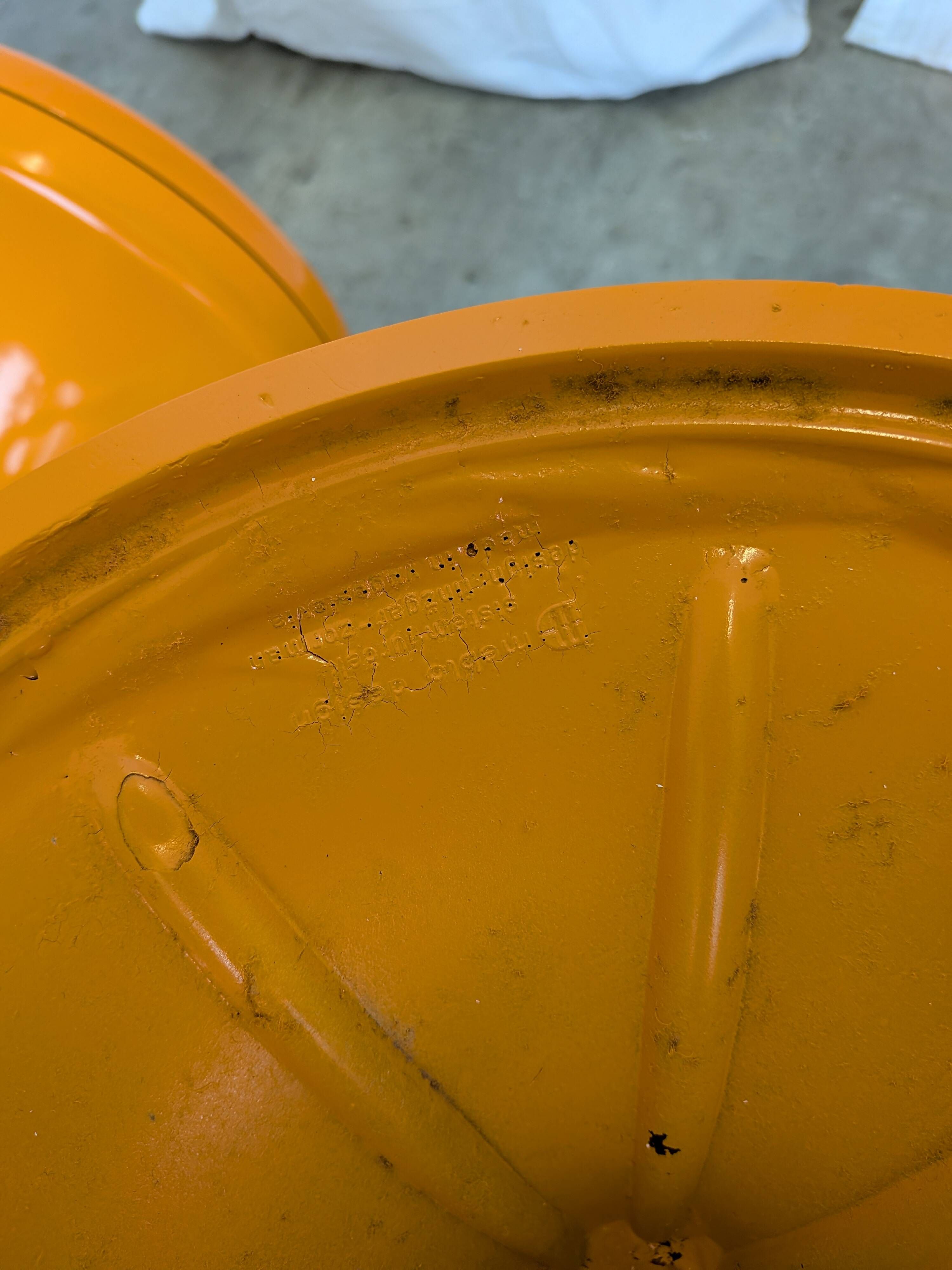 Set of 2 Orange Vintage Mushroom Stool “Jurček” by Meblo, 1960s – Space Age