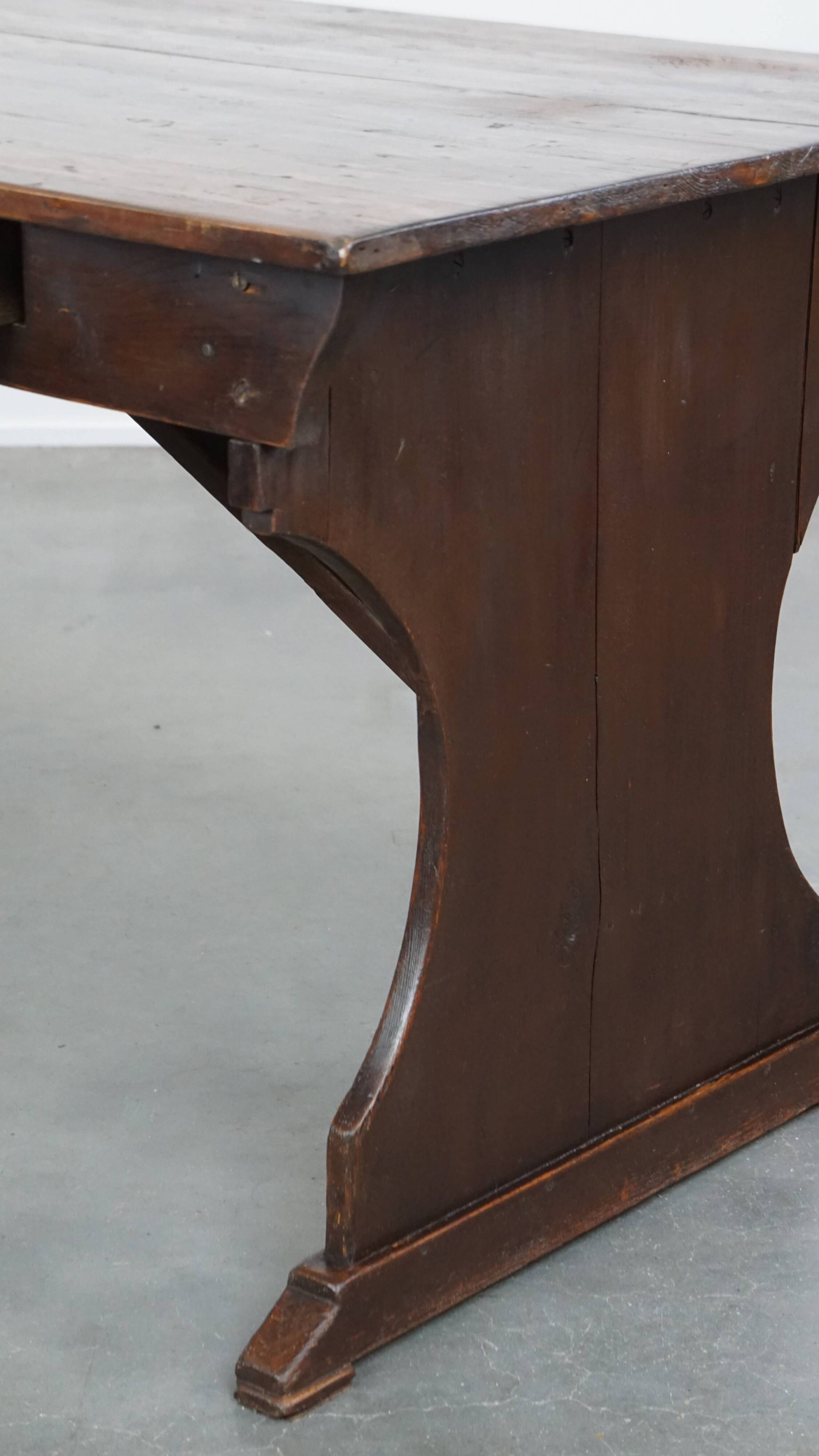 19th-century English pine monastery table.