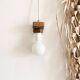 Lampe baladeuse en bois câble lin