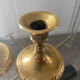 Pair of miniature torch brass candlesticks from the 70s
