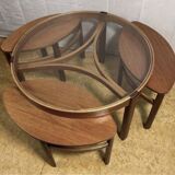 Mid century retro vintage teak trinity coffee table by nathan 1960  Ad