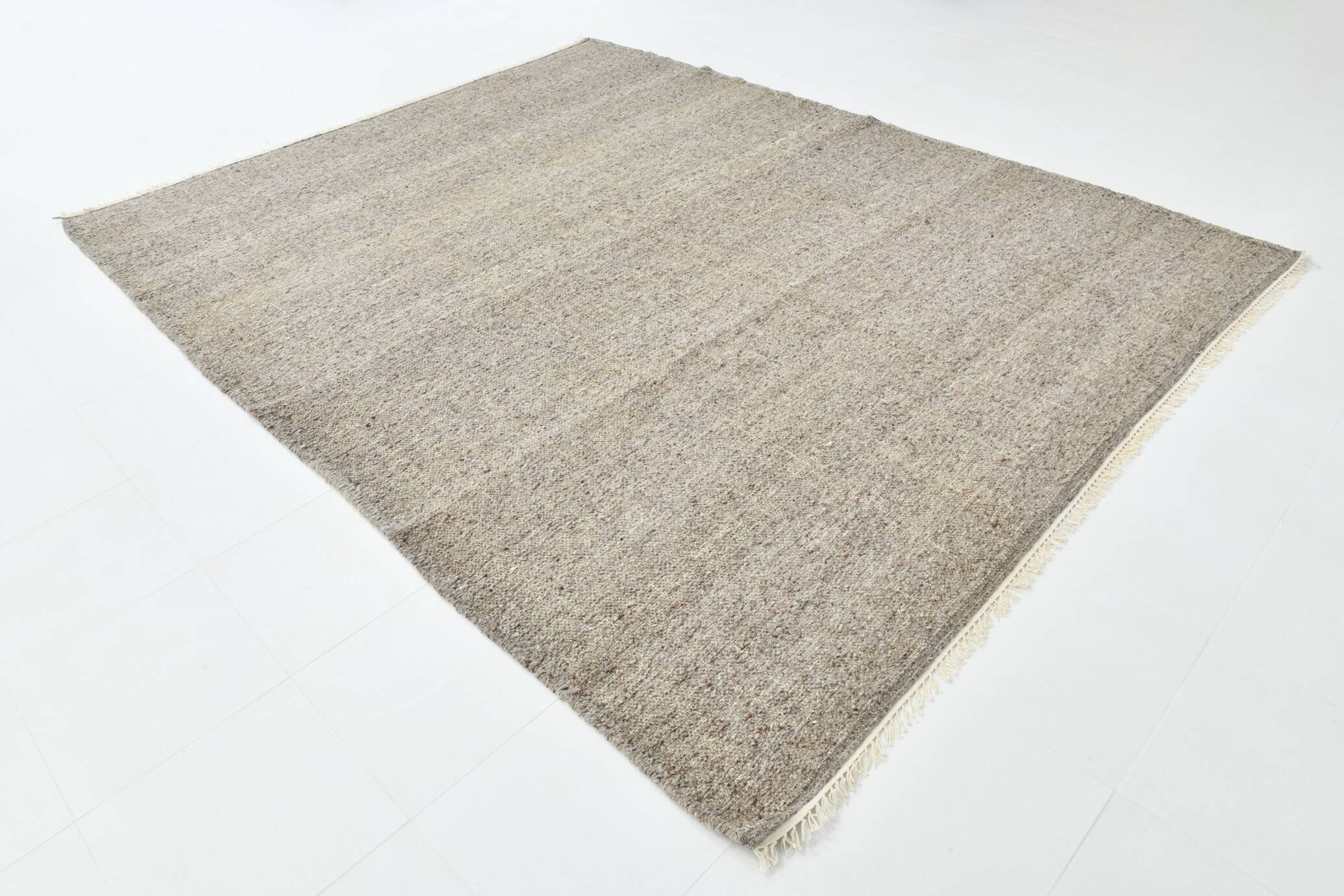 8x10 Plain Brown Turkish Vintage Kilim Rug, 255x322Cm