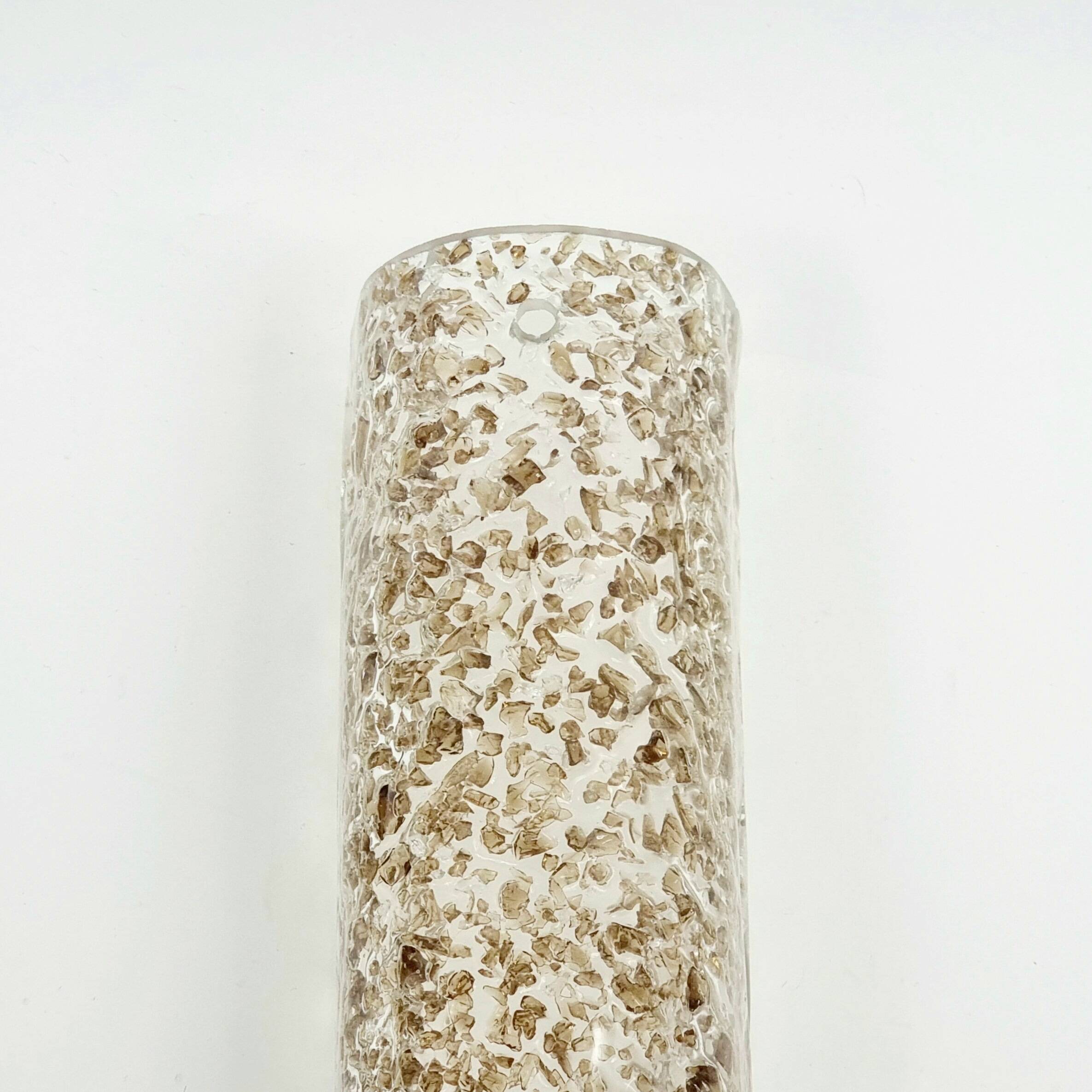 Pair of Mid-Century Tubular Murano Glass Wall Lights from Hillebrand, 1970s