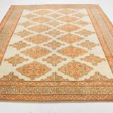 Vintage Peach & Salmon Classic Persian Rug, 240x278Cm