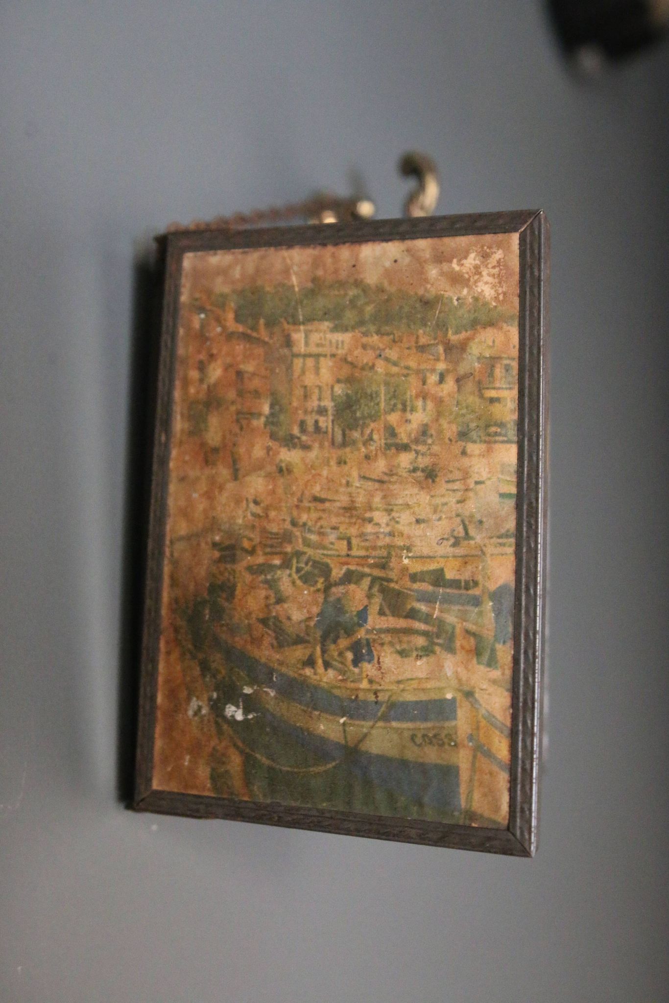 Antique barber triptych mirror, Art Nouveau, circa 1900