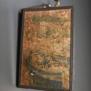Antique barber triptych mirror, Art Nouveau, circa 1900