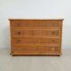 Chest of drawers, dresser, 1960s, Dal vera, bamboo and wicker, brass handles