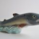 Art Deco Sculpture Trout by Ditmar Urbach Znojmo factory, Czechoslovakia, 1940s.