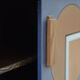 Set of 2 mid-century modern scandinavian hand-painted birch cabinet & sideboard, 1960s
