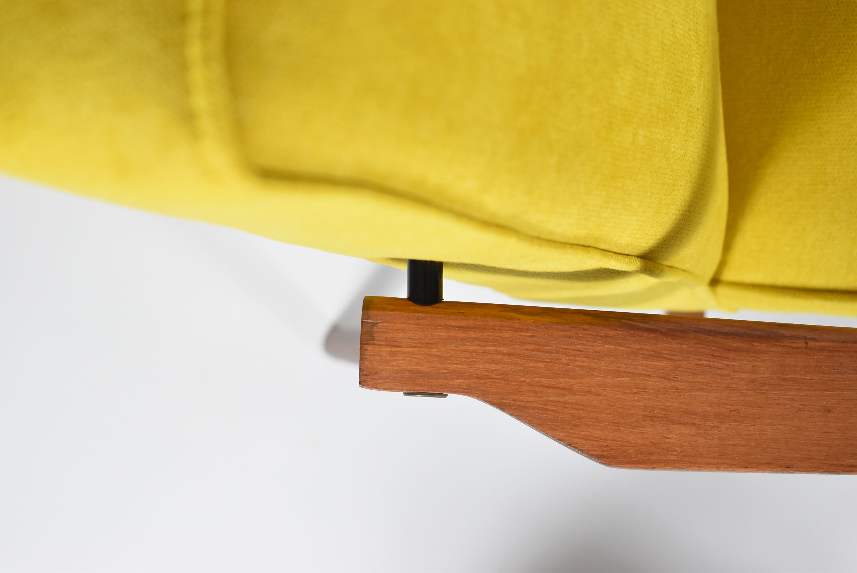 Original armchair "FOX", designer Henry Lis, 1970s, fully restored, yellow