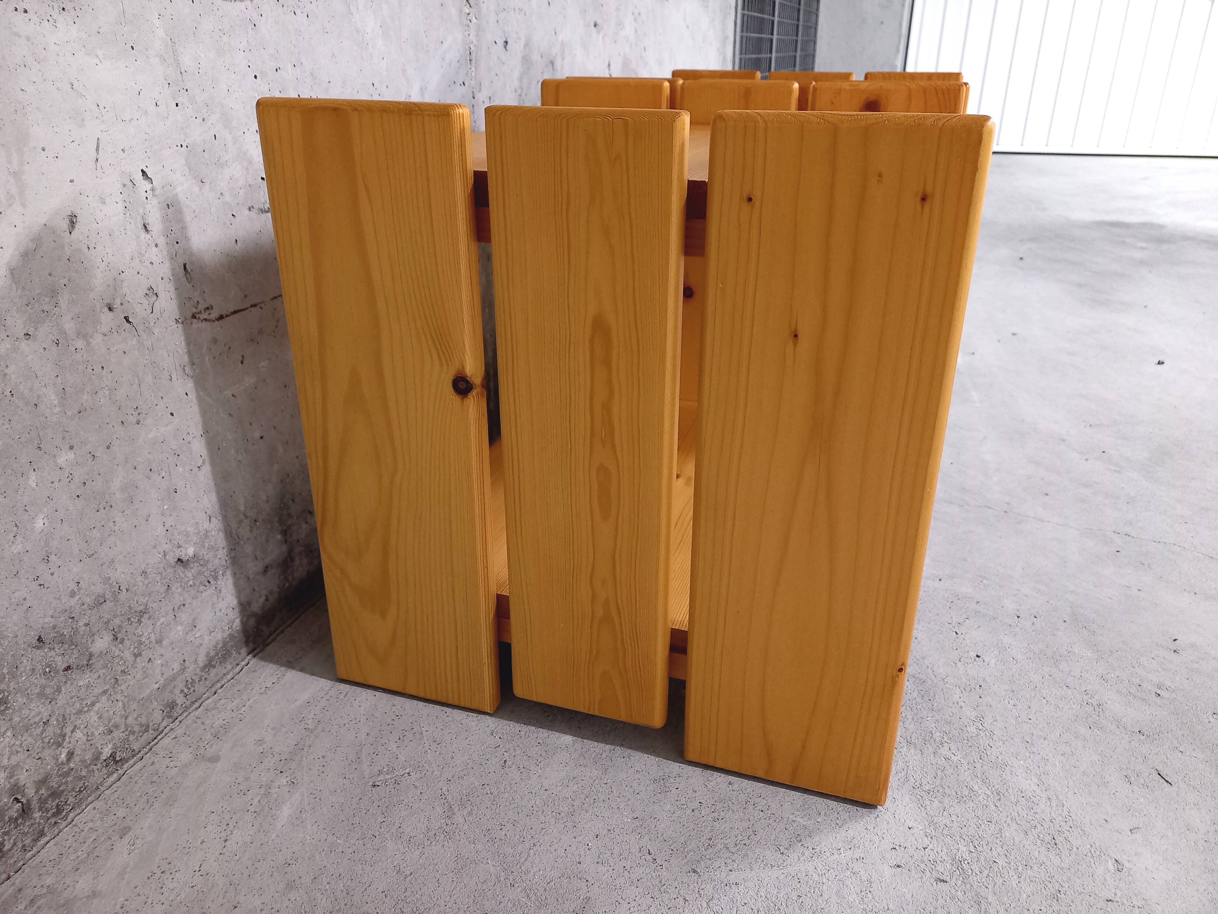 Pair of vintage pine bedside tables 70s 80s