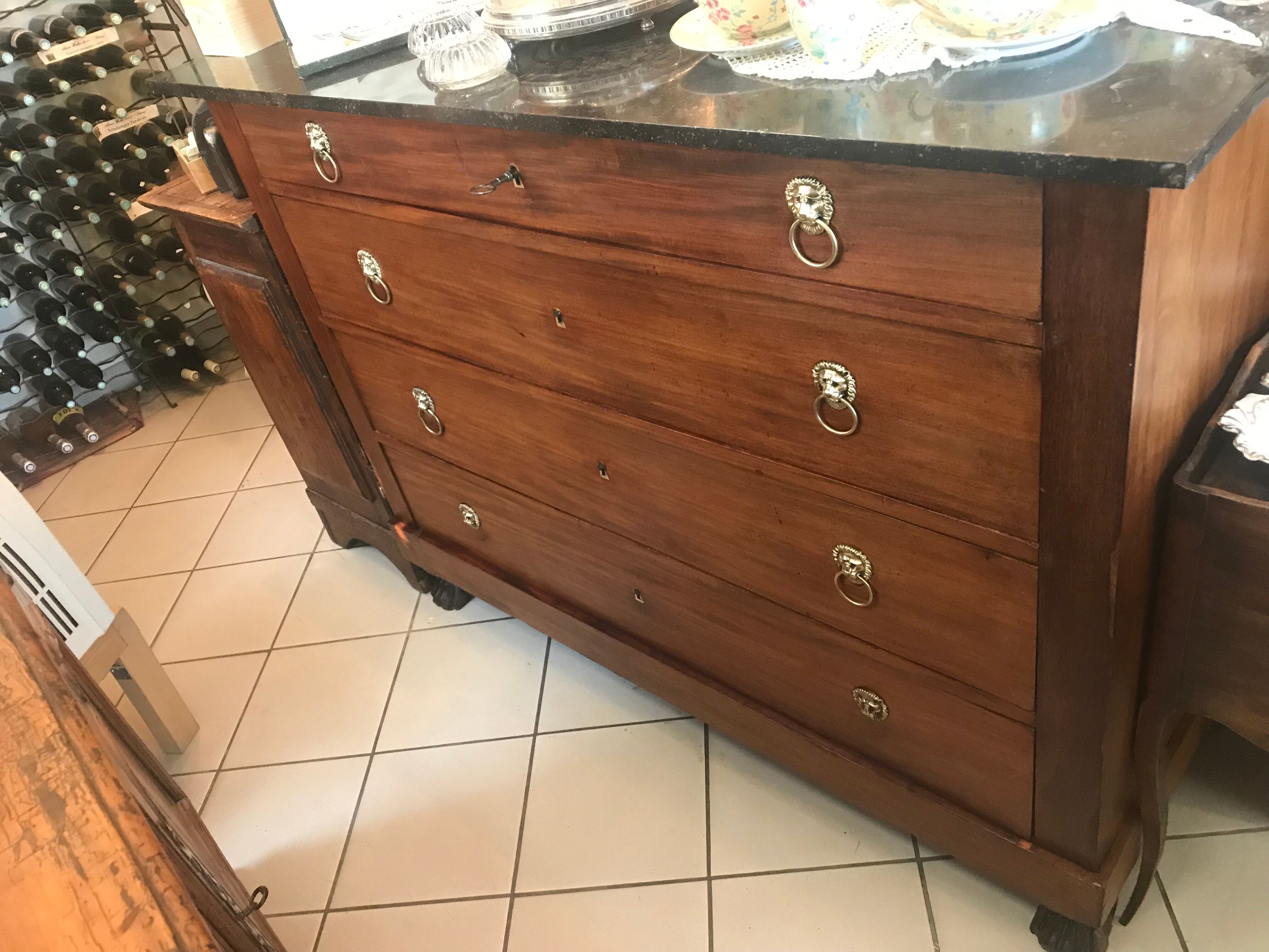 Chest of drawers lion pates back from Egypt