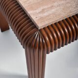 Fluted rectangular coffee table, 1970s.