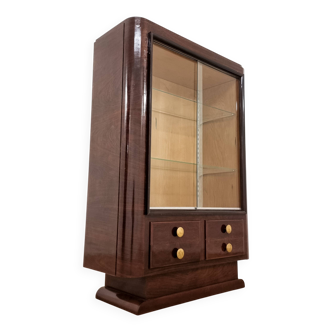 20th century Art Deco wooden display case