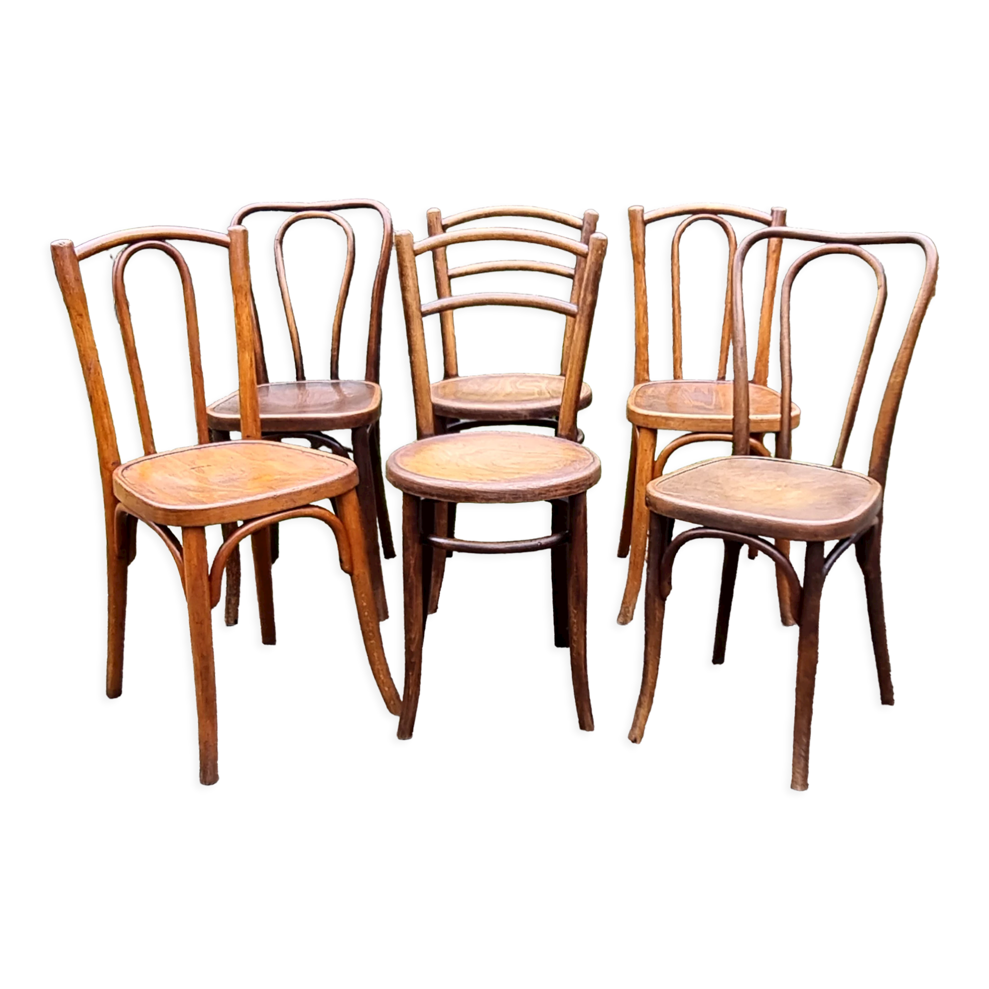 6 chaises bistrot Mundus Fischel et Baumann