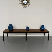 Large coffee table / modernist side table in wood and metal an60