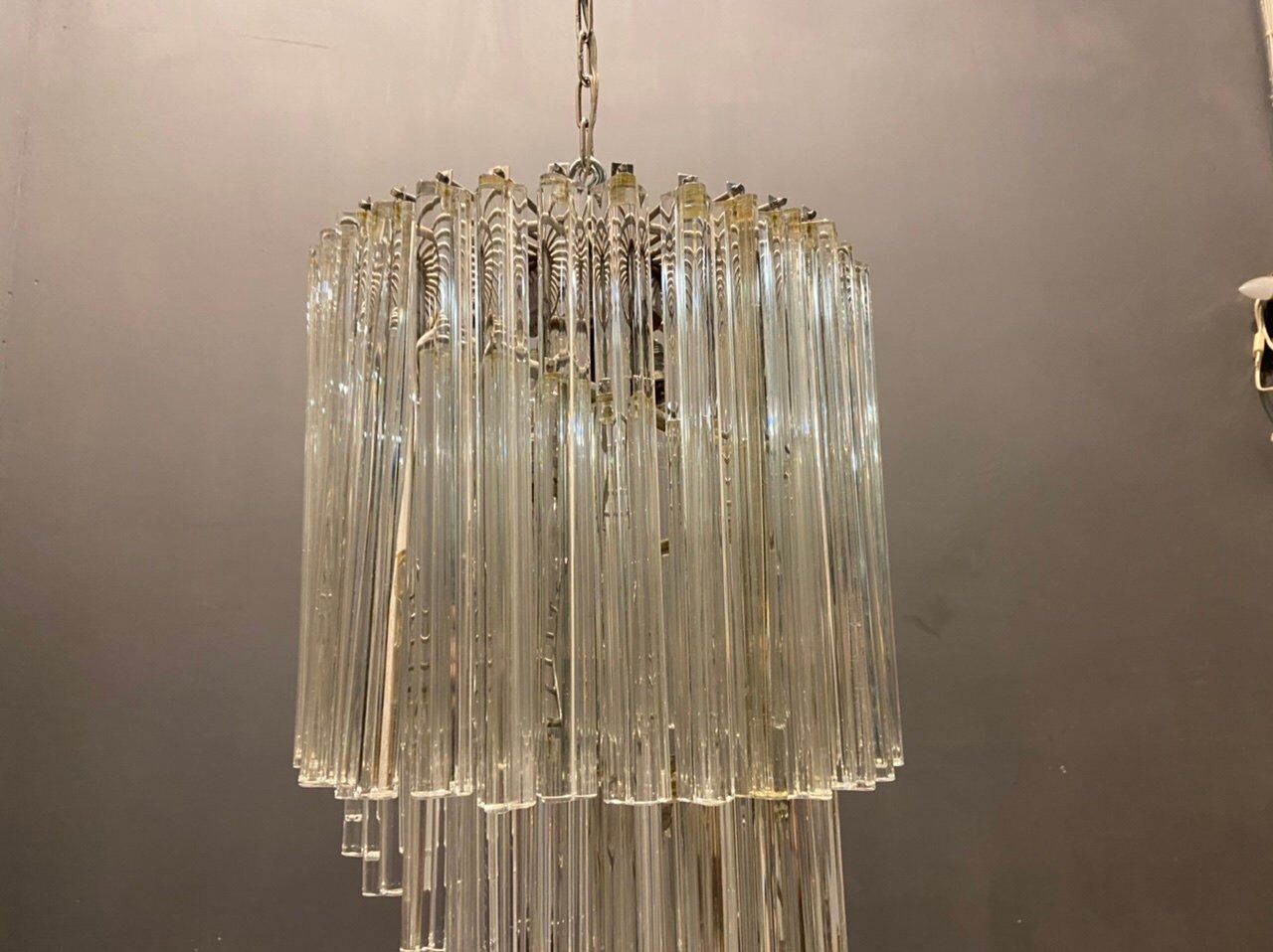 Italian murano prism spiral chandelier