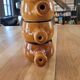 3 glazed earthenware pans