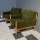 Set of 2 green relax chairs 1960s