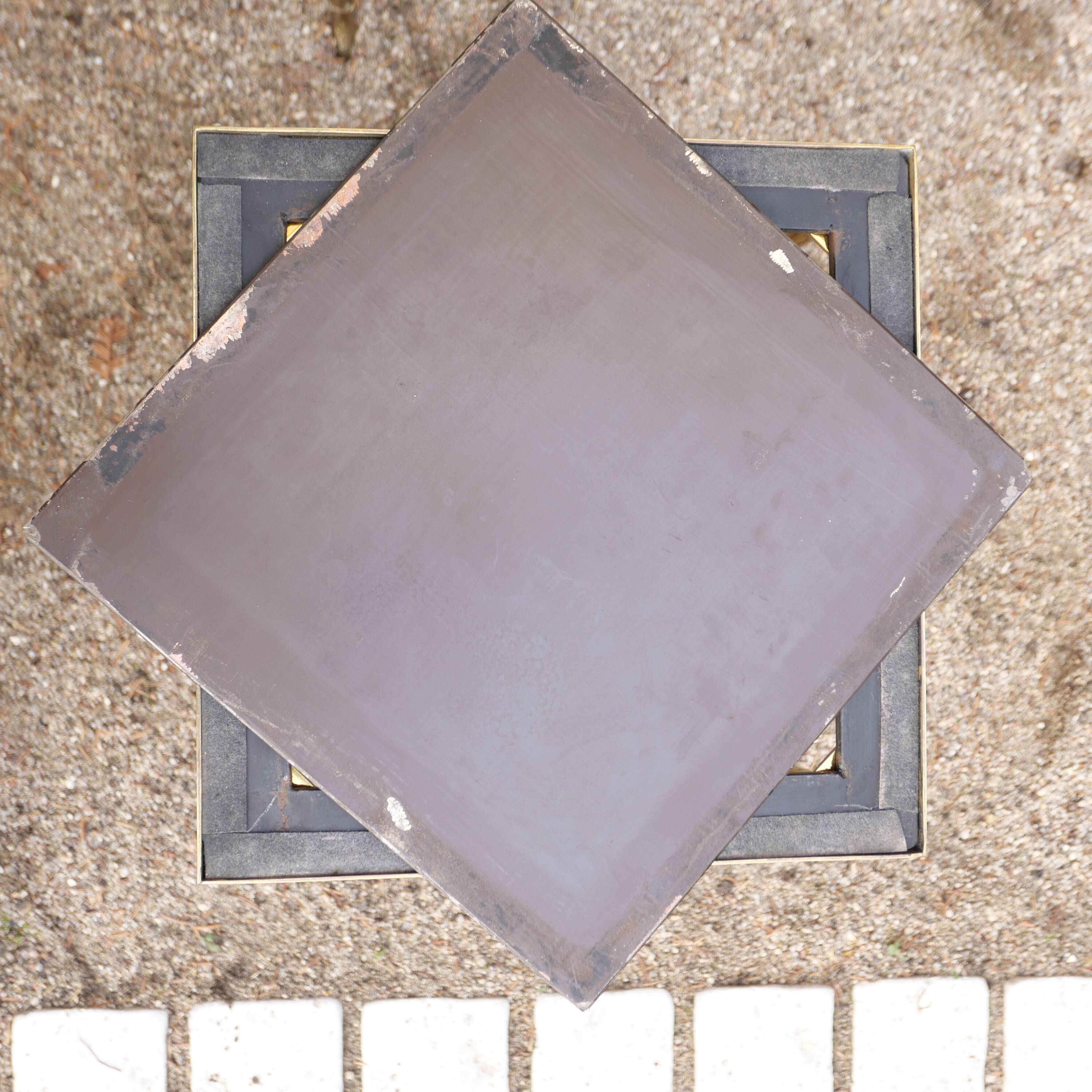 Set of 3 nesting tables in gilded bronze Maison Baguès 1940