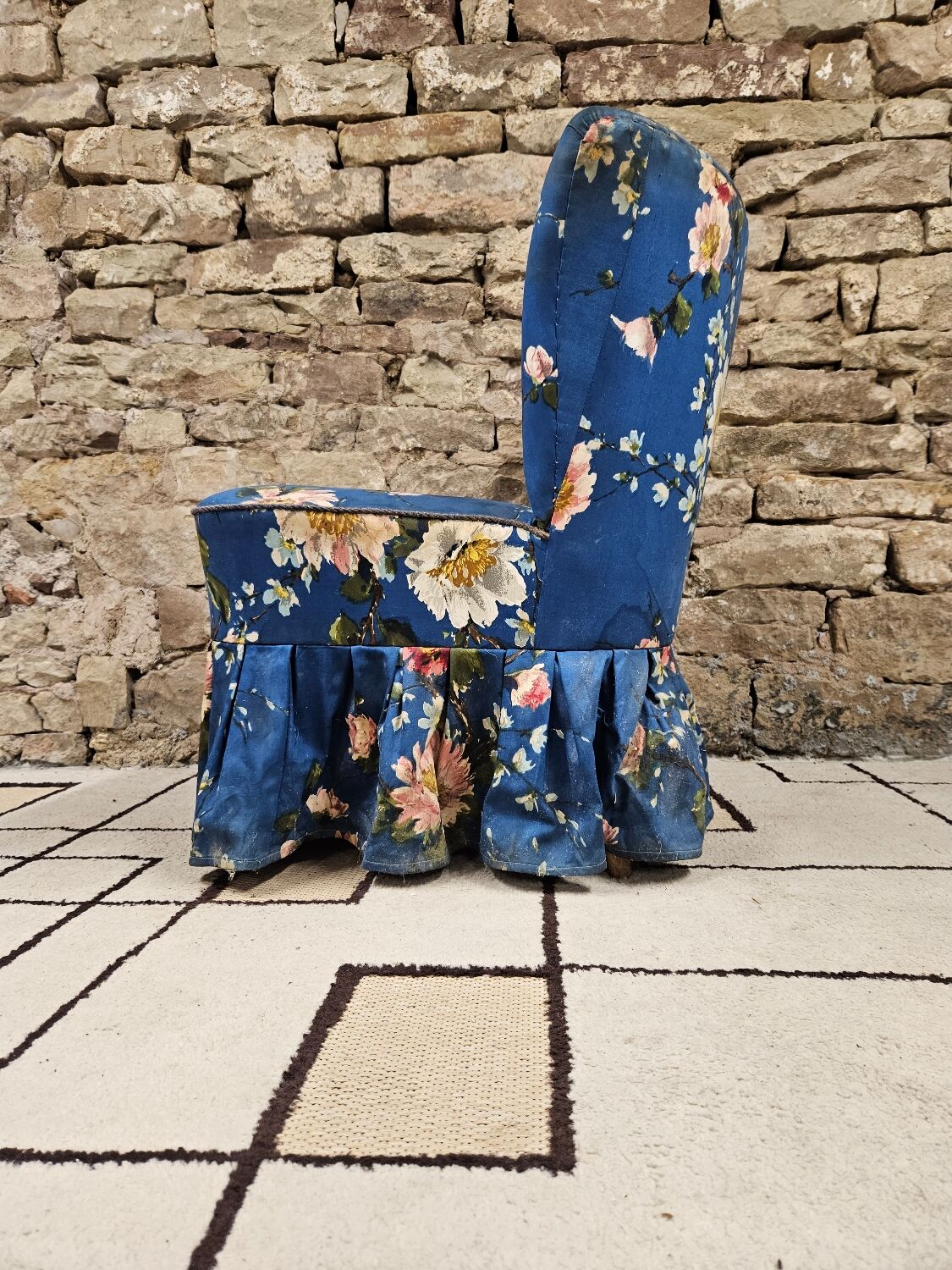 Fauteuil fleuri 1960