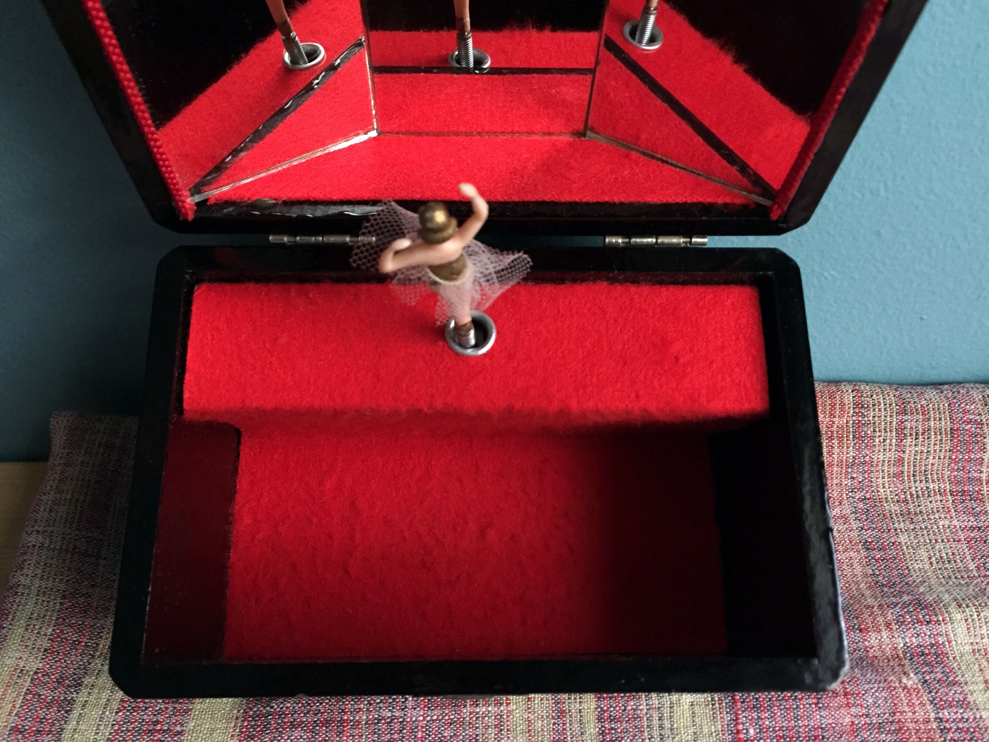 Asian music box and vintage tutu dancer 1970