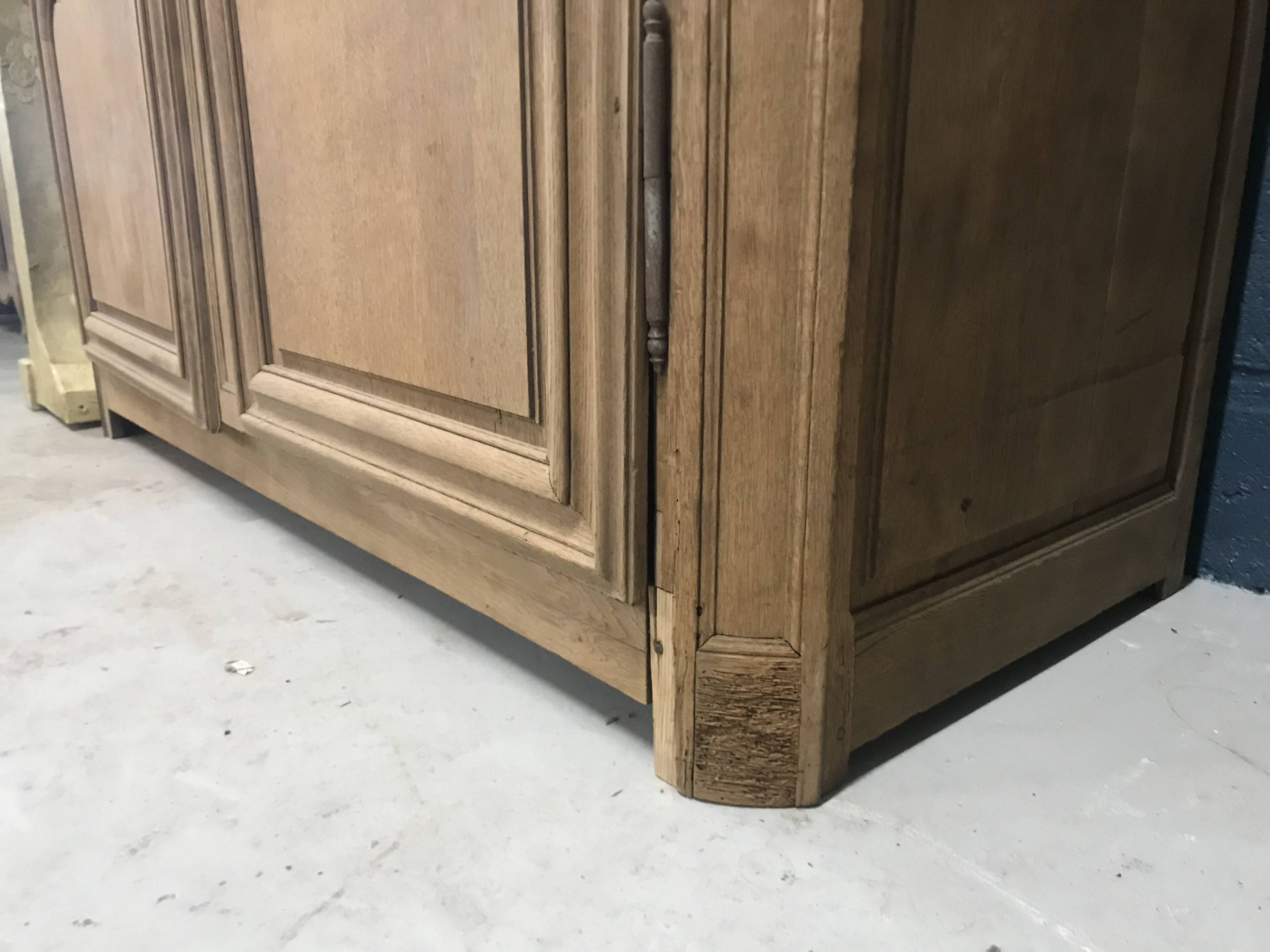 Large stripped oak wardrobe