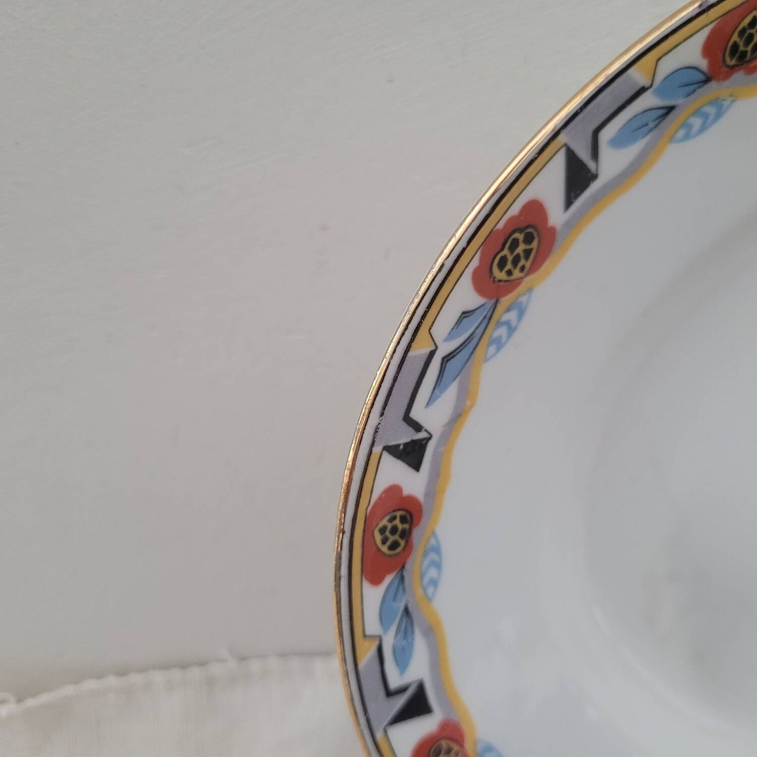 Large oval Art Deco platter MLV France 1930s