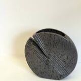 Dark gray ceramic vase by Nereo Boaretto