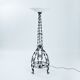 lampadaire en fer forgé et verre opalin, Art Déco, années 1930