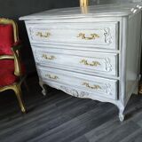 Patinated chest of drawers Louis XV style
