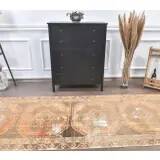 3'6x12'6 Orange Brown Vintage Turkish Hand-Knotted Runner Rug 110x385