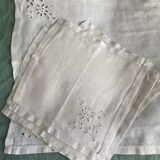 Embroidered tea tablecloth and towels