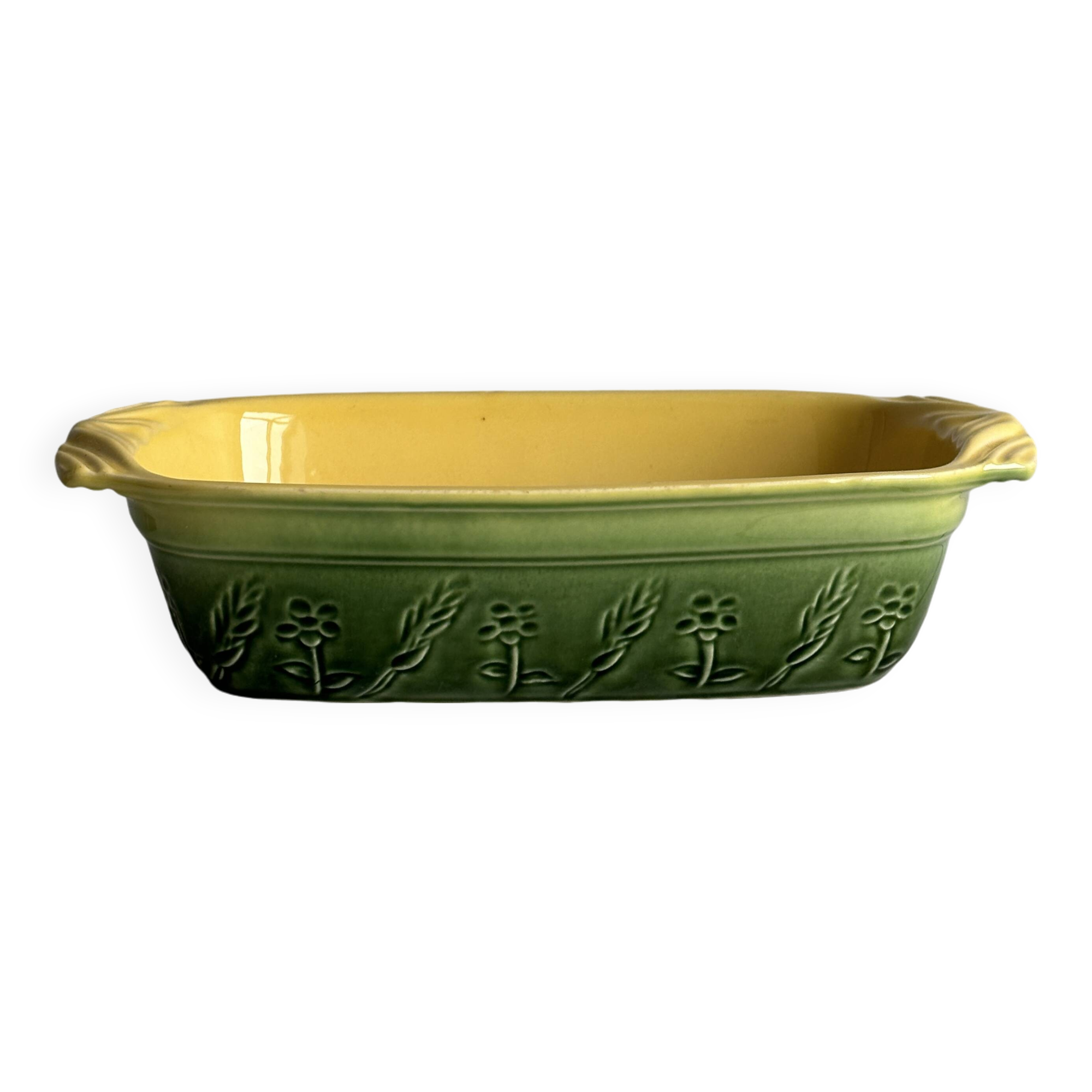 Ceramic baking dish, floral patterns