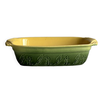 Ceramic baking dish, floral patterns